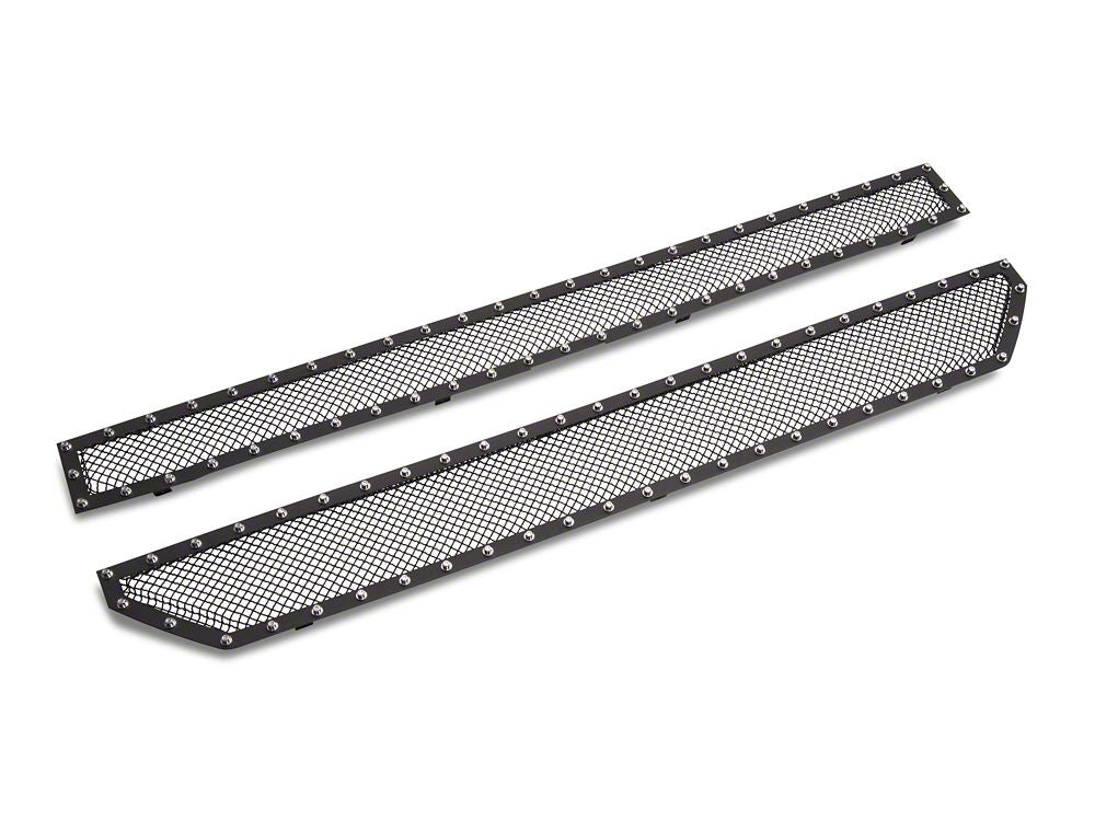 RedRock Wire Mesh Upper Overlay Grille with Rivets; Black (16-18 Silverado 1500 w/o Z71 Package)