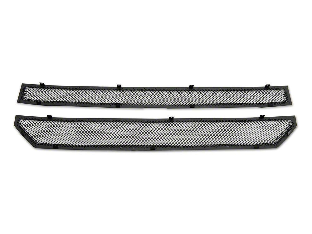 RedRock Wire Mesh Upper Overlay Grille with Rivets; Black (16-18 Silverado 1500 w/o Z71 Package)