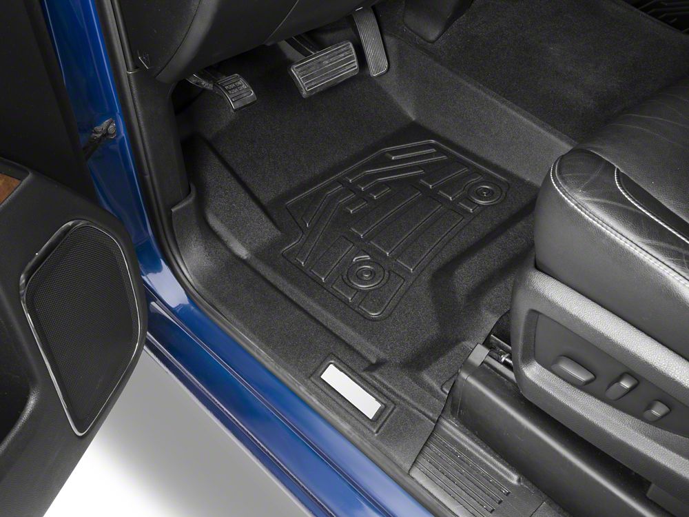 RedRock Sure-Fit Front Floor Liners; Black (14-18 Silverado 1500)