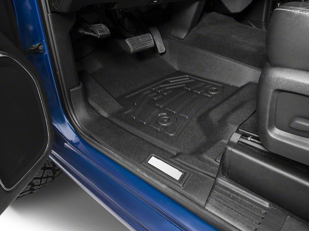 RedRock Sure-Fit Front Floor Liners; Black (14-18 Silverado 1500)