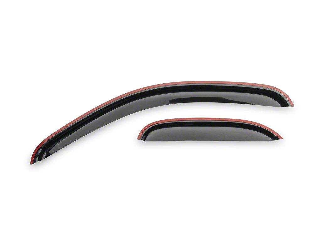 RedRock Window Deflectors; Front and Rear; Smoked (07-13 Silverado 1500 Extended Cab)