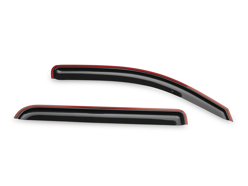 RedRock Window Deflectors; Front and Rear; Smoked (14-18 Silverado 1500 Crew Cab)