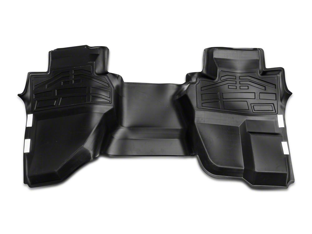 RedRock Sure-Fit Front and Second Row Floor Liners; Black (14-18 Silverado 1500 Double Cab)