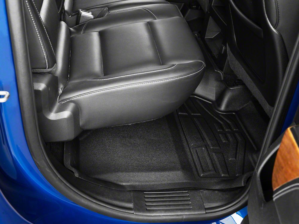 RedRock Sure-Fit Front and Second Row Floor Liners; Black (14-18 Silverado 1500 Double Cab)