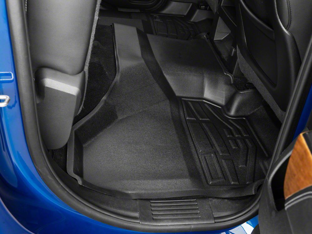 RedRock Sure-Fit Front and Second Row Floor Liners; Black (14-18 Silverado 1500 Double Cab)
