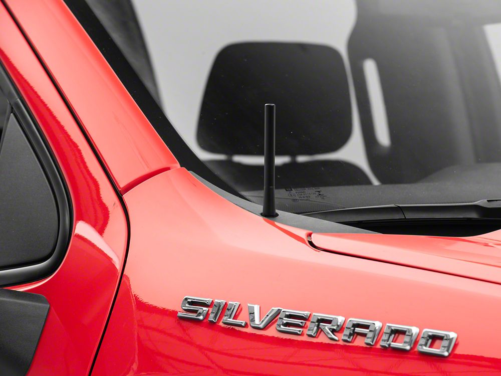 RedRock Short Billet Black Antenna; 5-Inch (99-25 Silverado 1500)