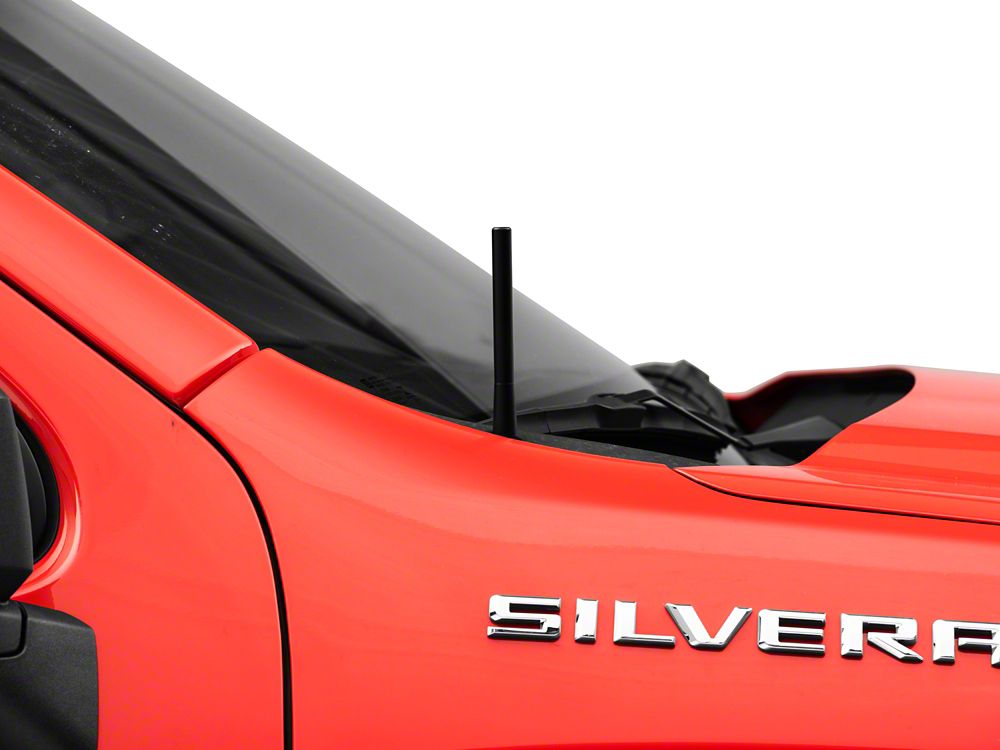 RedRock Short Billet Black Antenna; 5-Inch (99-25 Silverado 1500)