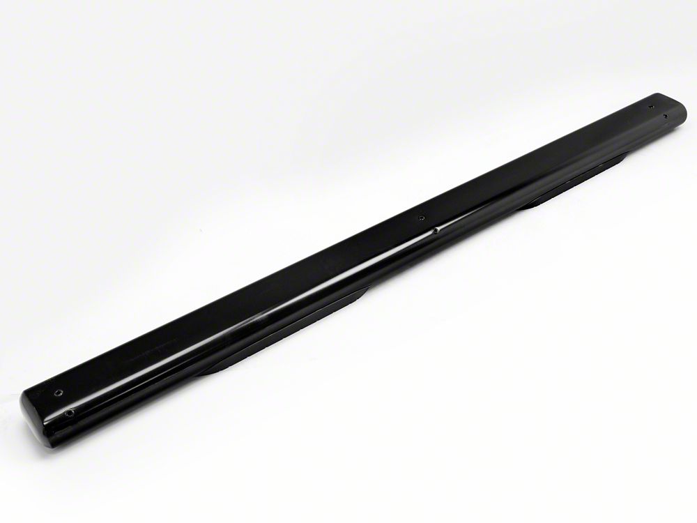 RedRock 6-Inch Oval Straight End Side Step Bars; Black (07-13 Silverado 1500 Crew Cab)