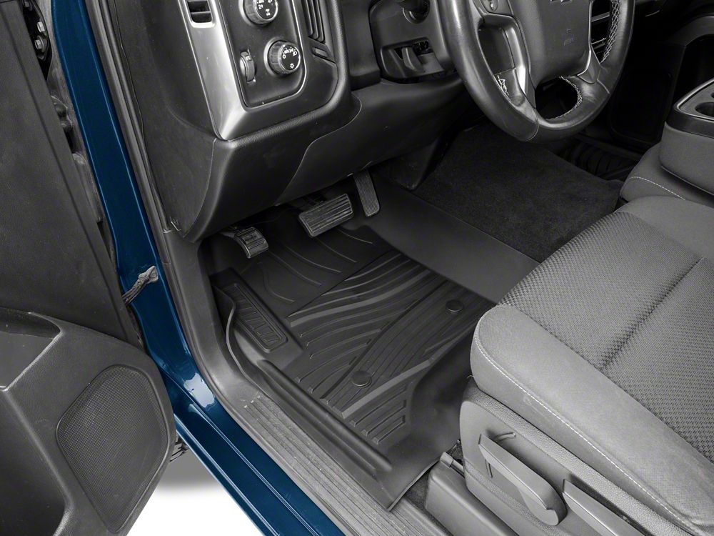 RedRock Molded Front Floor Liners; Black (14-18 Silverado 1500)