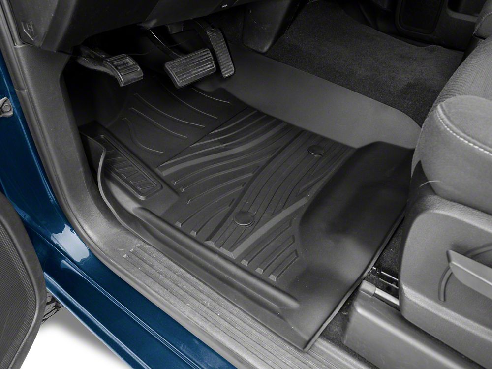 RedRock Molded Front Floor Liners; Black (14-18 Silverado 1500)
