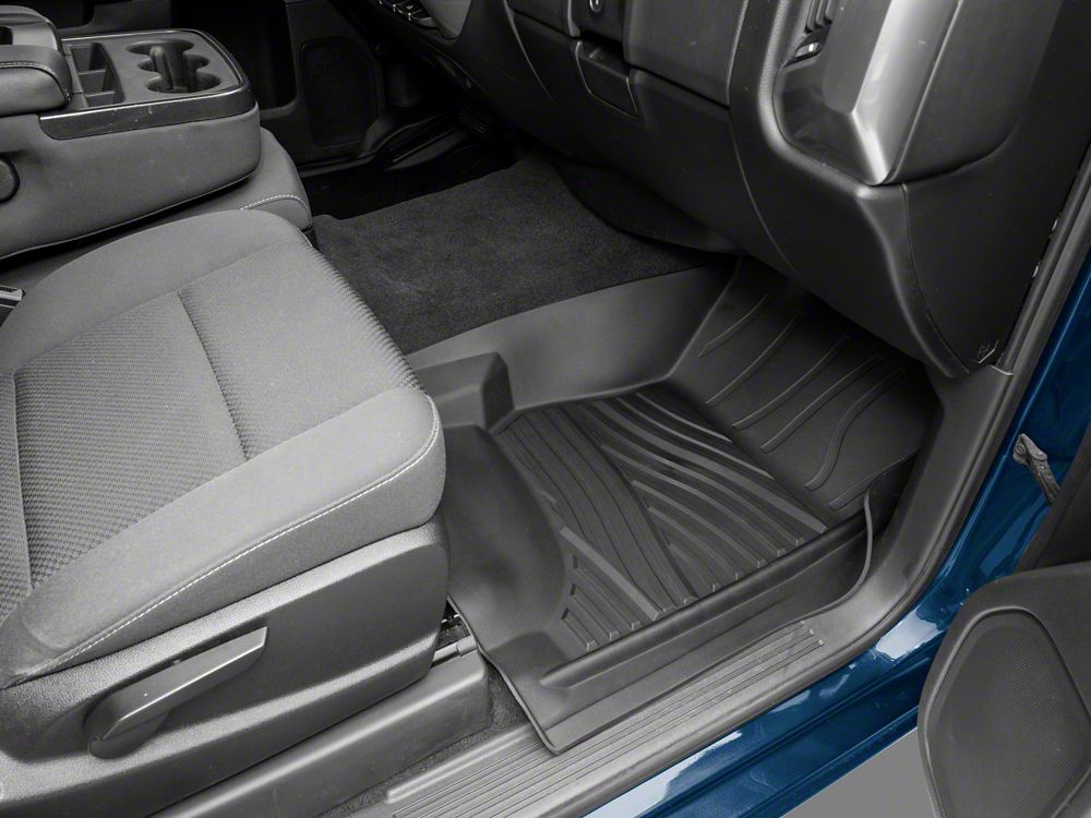 RedRock Molded Front Floor Liners; Black (14-18 Silverado 1500)