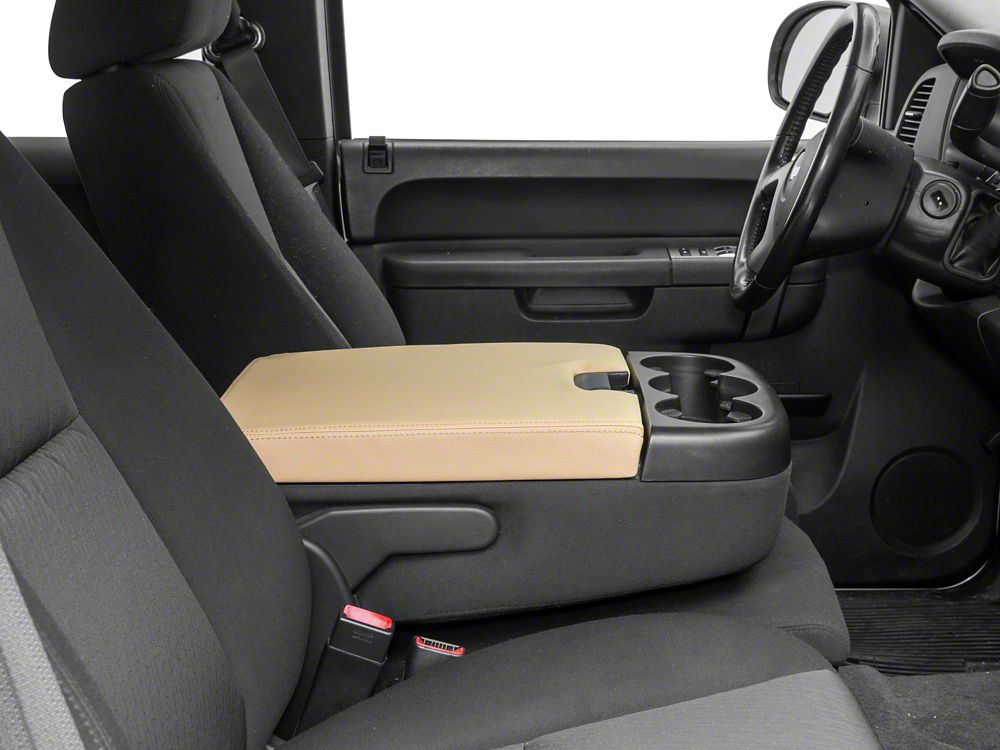 RedRock Replacement Leather Center Console Cover Only; Tan (07-13 Silverado 1500)
