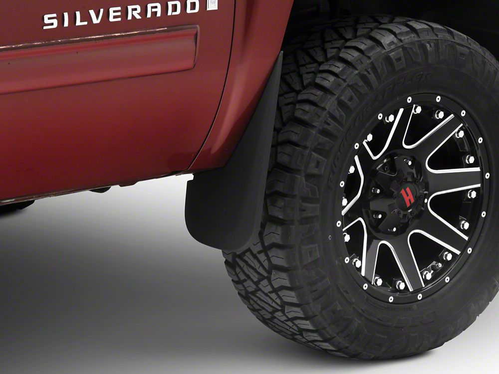 RedRock Molded Mud Guards; Front and Rear (07-13 Silverado 1500 w/o OE Fender Flares)