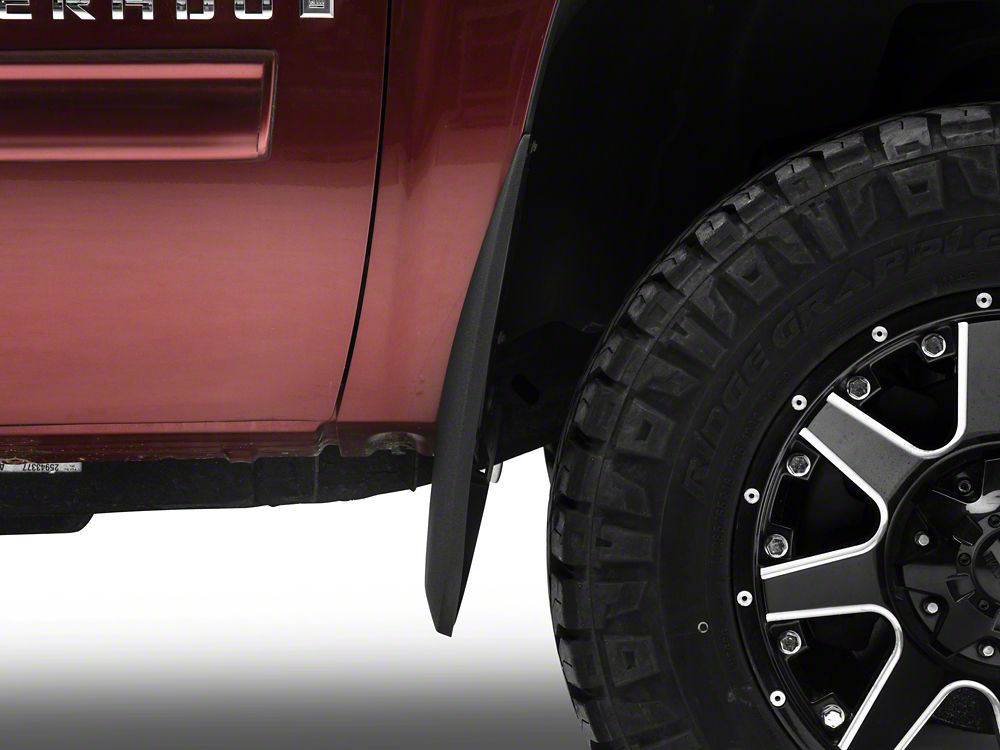 RedRock Molded Mud Guards; Front and Rear (07-13 Silverado 1500 w/o OE Fender Flares)