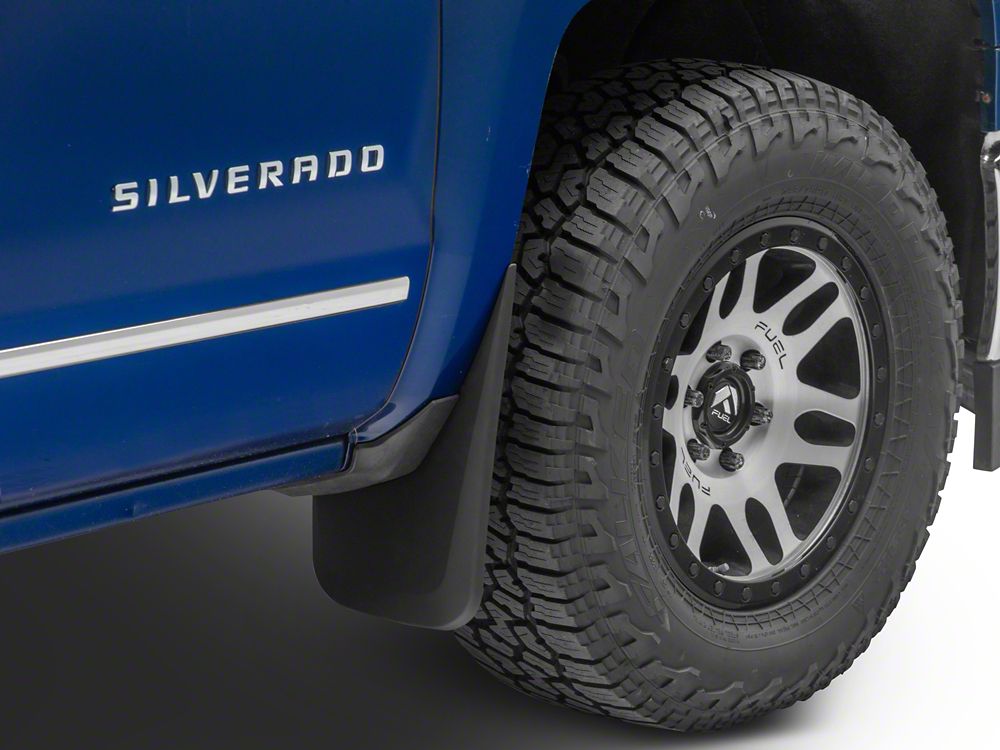 RedRock Molded Mud Guards; Front and Rear (14-18 Silverado 1500 w/o OE Fender Flares)