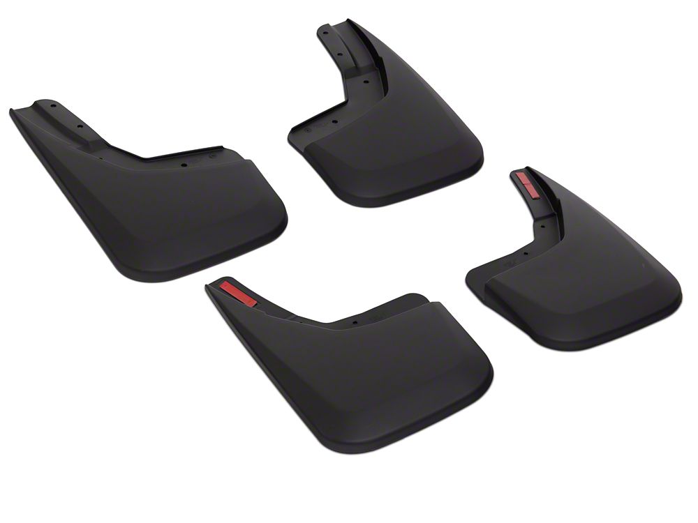 RedRock Molded Mud Guards; Front and Rear (14-18 Silverado 1500 w/o OE Fender Flares)