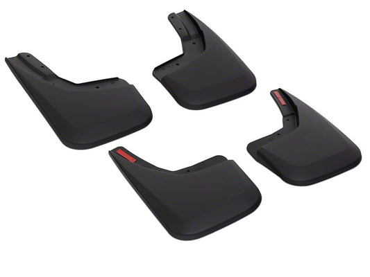 RedRock Molded Mud Guards; Front and Rear (14-18 Silverado 1500 w/o OE Fender Flares)