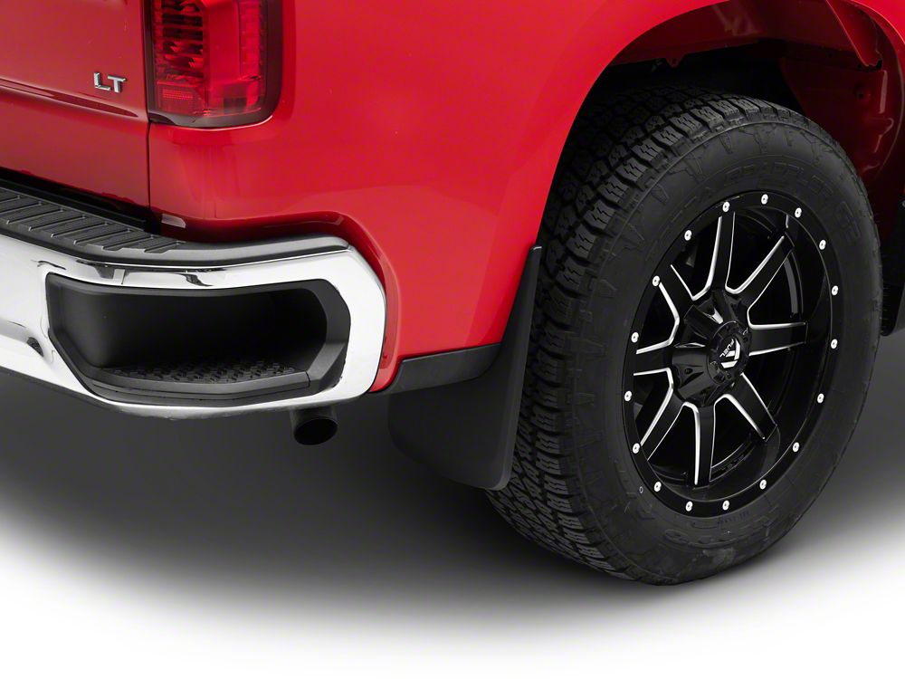 RedRock Molded Mud Guards; Front and Rear (19-25 Silverado 1500 w/o Factory Fender Flares)