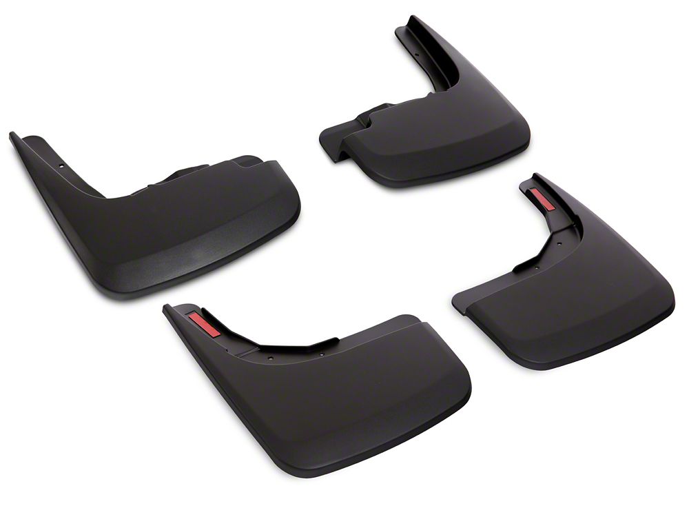 RedRock Molded Mud Guards; Front and Rear (19-25 Silverado 1500 w/o Factory Fender Flares)
