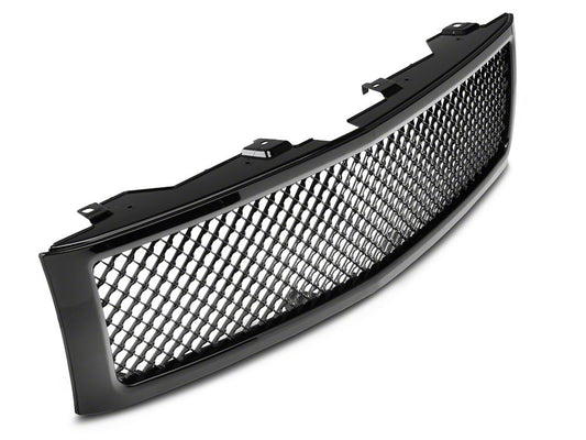 RedRock Mesh Upper Replacement Grille; Black (07-13 Silverado 1500)