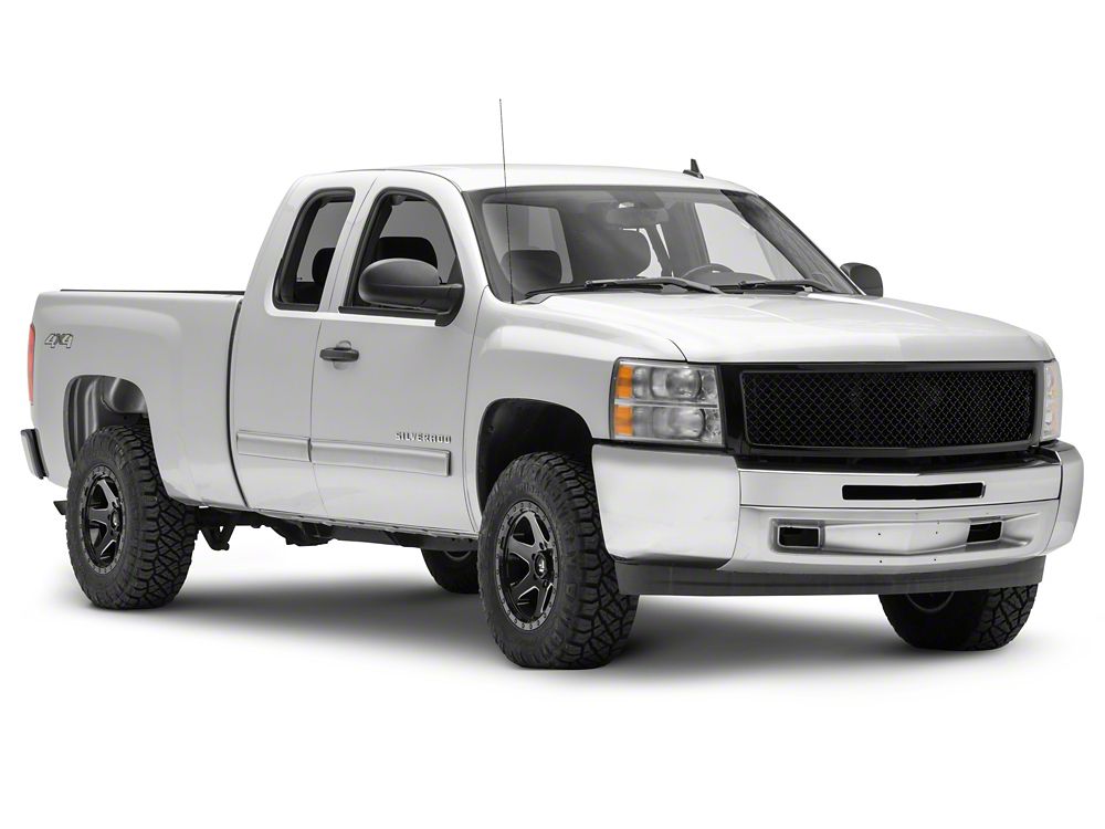 RedRock Mesh Upper Replacement Grille; Black (07-13 Silverado 1500)