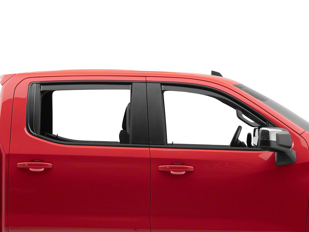 RedRock In-Channel Window Deflectors (19-25 Silverado 1500 Crew Cab)