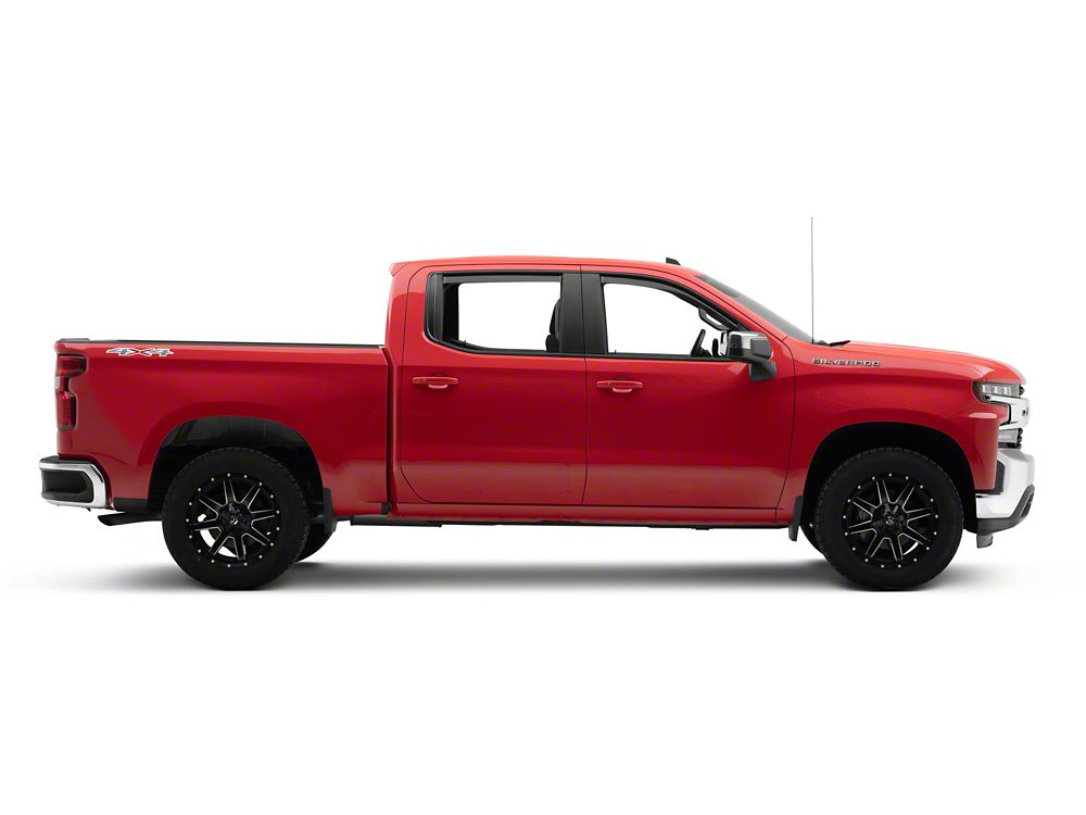RedRock In-Channel Window Deflectors (19-25 Silverado 1500 Crew Cab)