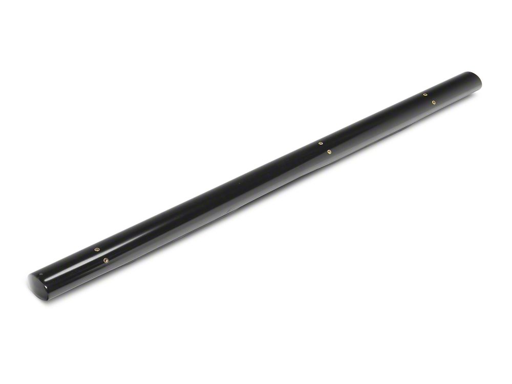 RedRock 4-Inch Oval Straight Side Step Bars; Black (19-25 Silverado 1500 Double Cab)