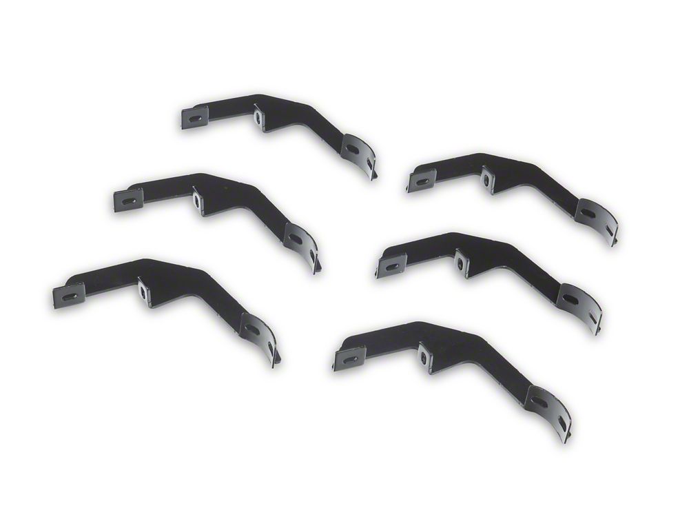 RedRock 4-Inch Oval Straight Side Step Bars; Black (19-25 Silverado 1500 Double Cab)