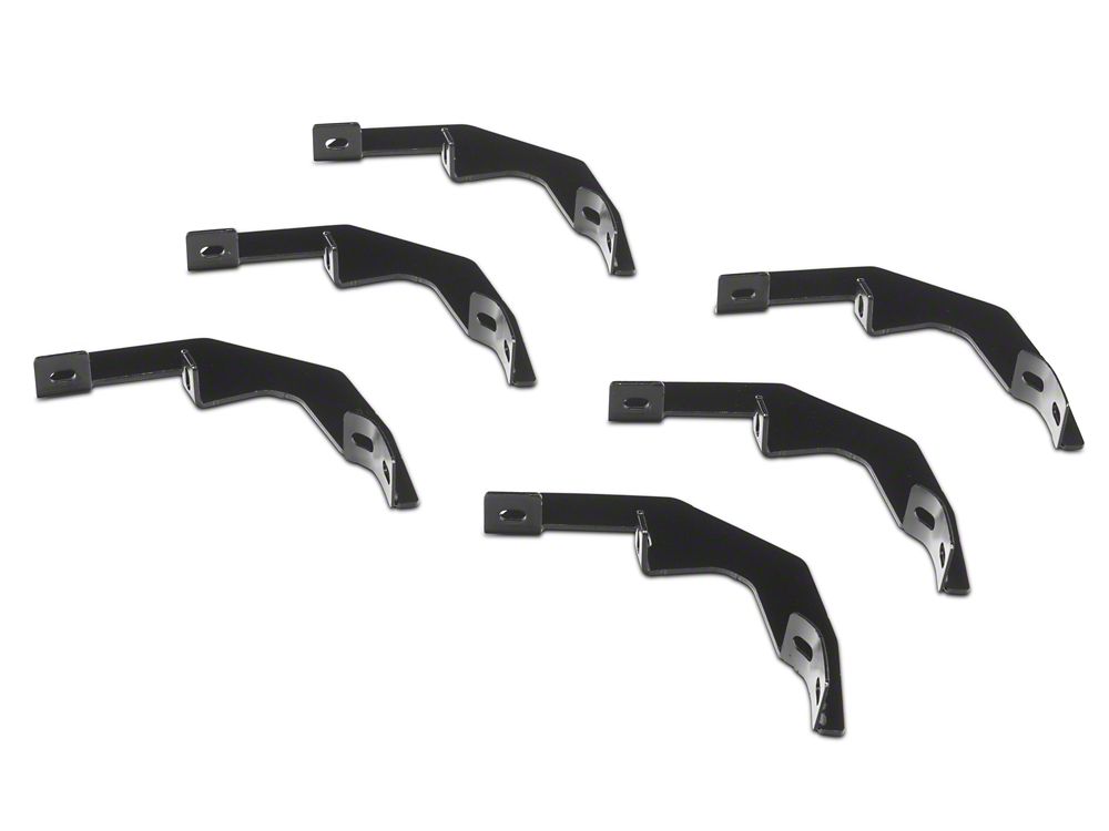RedRock 5-Inch Oval Bent Wheel to Wheel Side Step Bars; Stainless Steel (19-25 Silverado 1500 Double Cab)