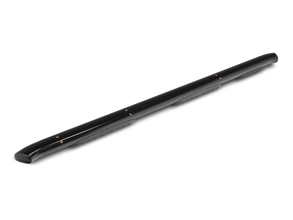 RedRock 5-Inch Oval Bent Wheel to Wheel Side Step Bars; Black (19-25 Silverado 1500 Double Cab)
