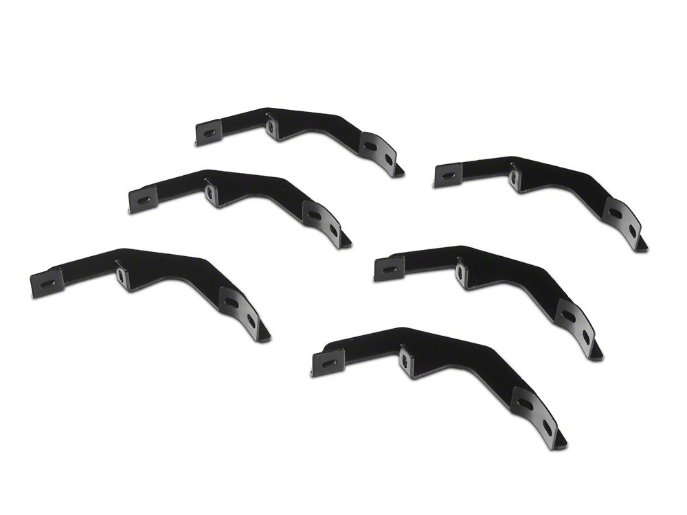 RedRock 5-Inch Oval Bent Wheel to Wheel Side Step Bars; Black (19-25 Silverado 1500 Double Cab)