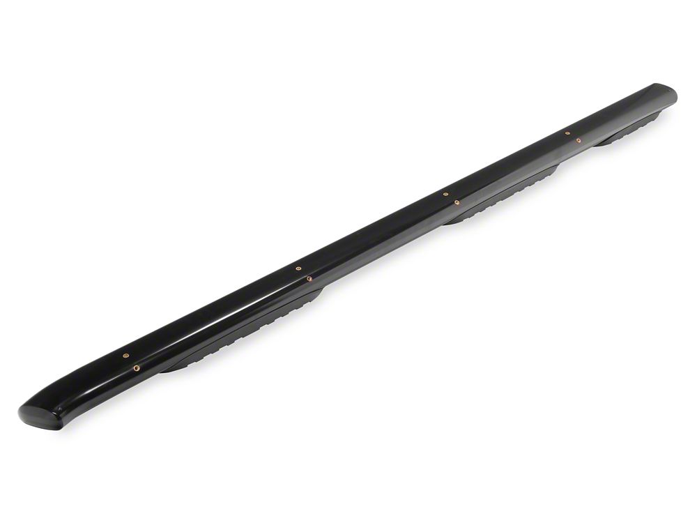 RedRock 5-Inch Oval Bent Wheel to Wheel Side Step Bars; Black (19-25 Silverado 1500 Crew Cab w/ 6.50-Foot Standard Box)