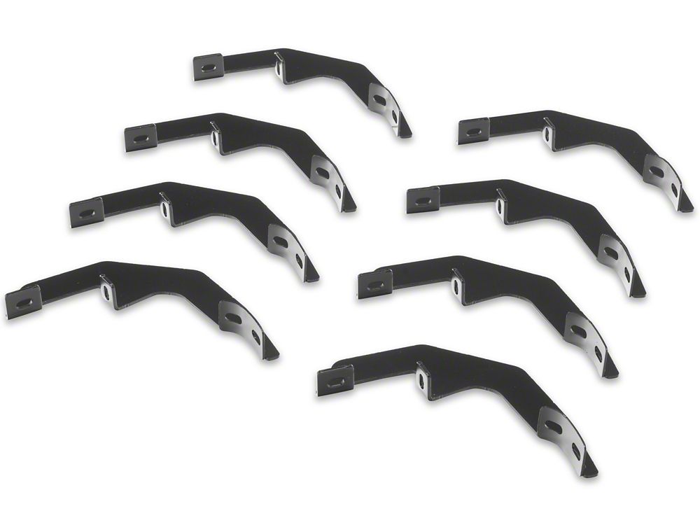 RedRock 5-Inch Oval Bent Wheel to Wheel Side Step Bars; Black (19-25 Silverado 1500 Crew Cab w/ 6.50-Foot Standard Box)