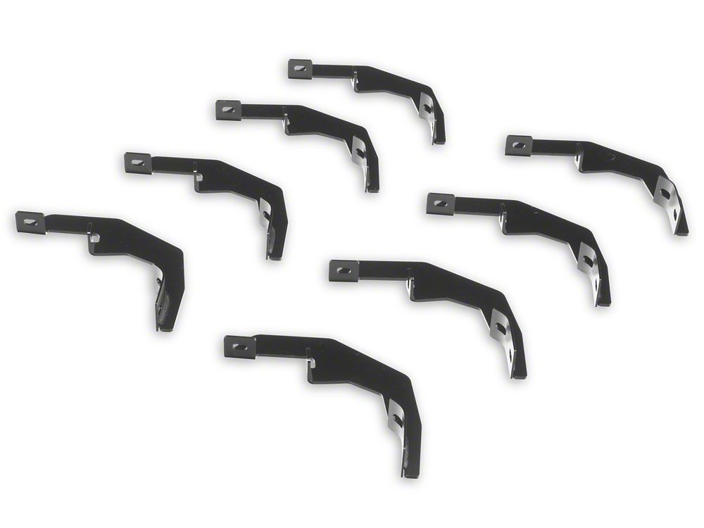 RedRock 6-Inch Oval Bent End Side Step Bars; Stainless Steel (19-25 Silverado 1500 Crew Cab)