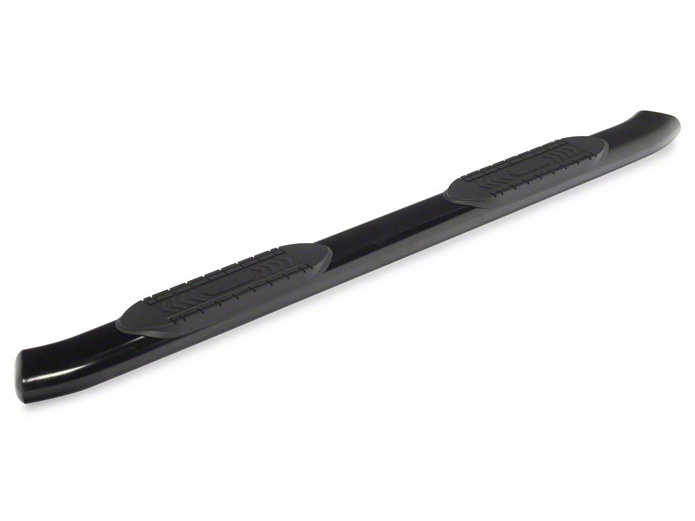 RedRock 6-Inch Oval Bent End Side Step Bars; Black (19-25 Silverado 1500 Crew Cab)