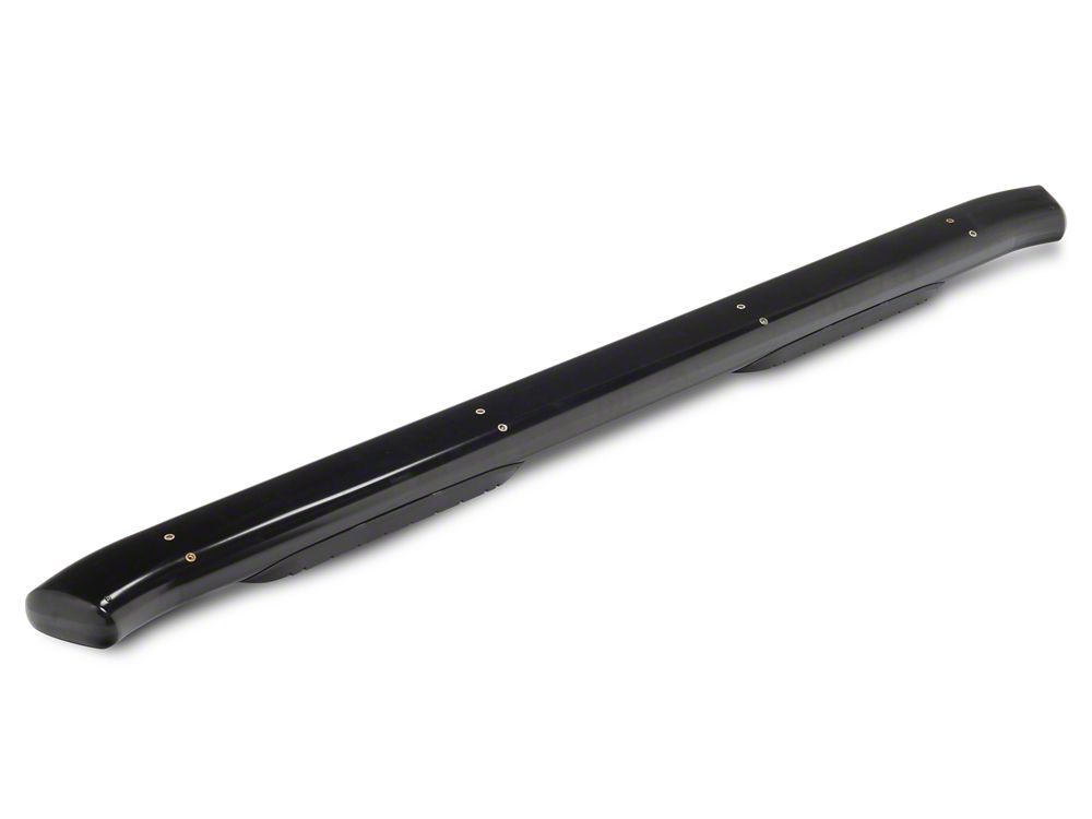 RedRock 6-Inch Oval Bent End Side Step Bars; Black (19-25 Silverado 1500 Crew Cab)