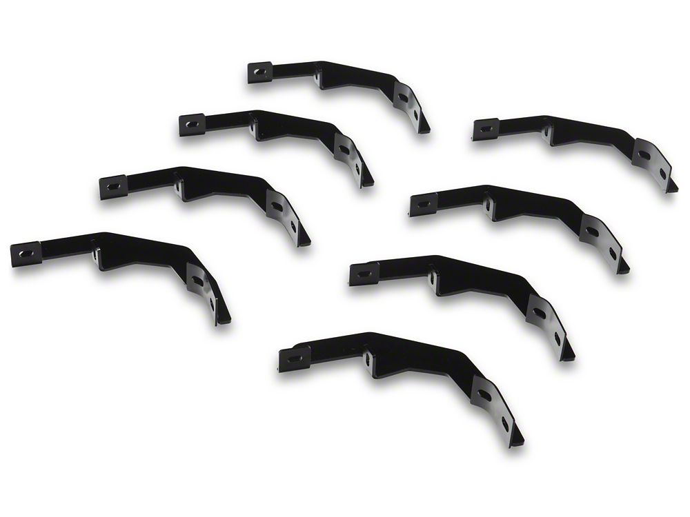 RedRock 6-Inch Oval Bent End Side Step Bars; Black (19-25 Silverado 1500 Crew Cab)