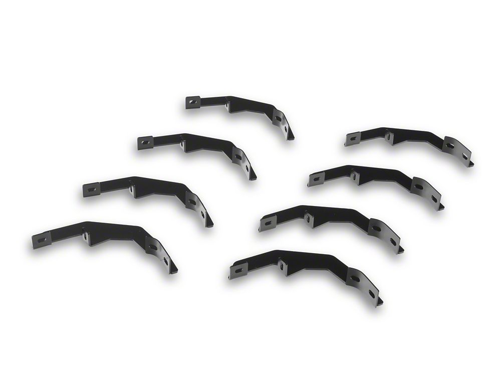 RedRock 6-Inch Oval Straight End Side Step Bars; Stainless Steel (19-25 Silverado 1500 Crew Cab)