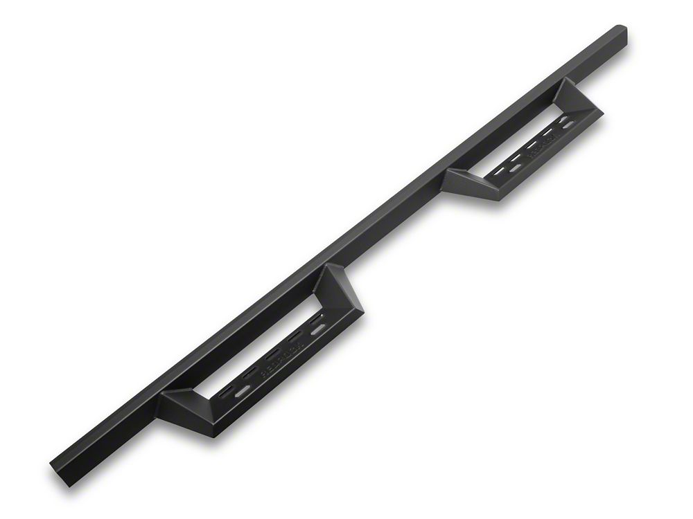 RedRock 4-Inch Drop TC1 Running Boards; Textured Black (07-18 Silverado 1500 Crew Cab)