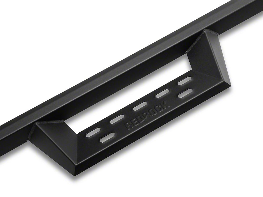 RedRock 4-Inch Drop TC1 Running Boards; Textured Black (07-18 Silverado 1500 Crew Cab)