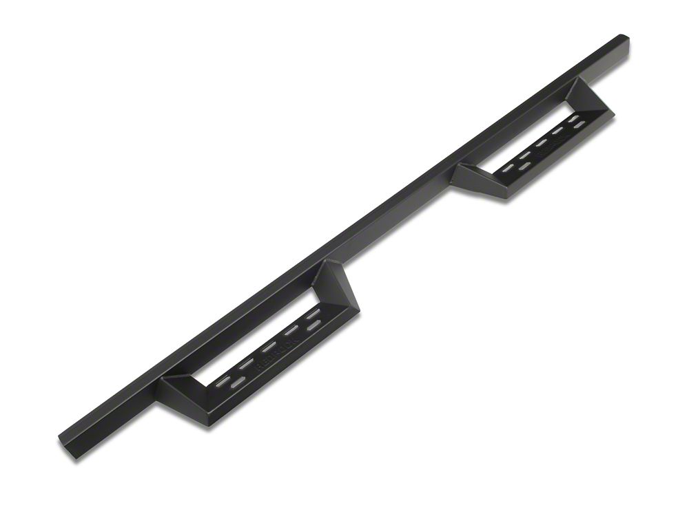 RedRock 4-Inch Drop TC1 Running Boards; Textured Black (19-25 Silverado 1500 Double Cab)