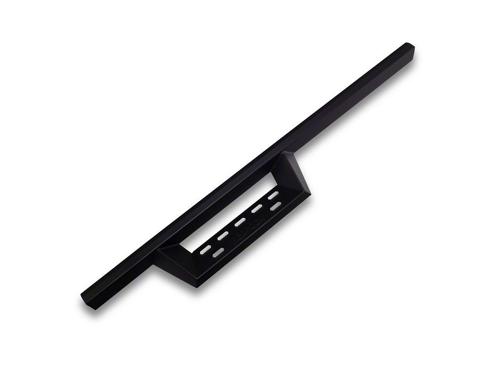 RedRock 4-Inch Drop TC1 Running Boards; Textured Black (19-25 Silverado 1500 Regular Cab)