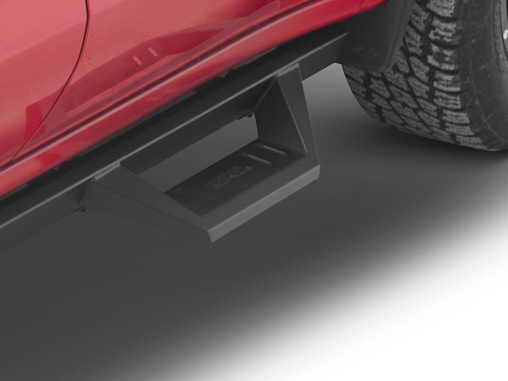 RedRock TC2 Drop Step Running Boards; Textured Black (19-25 Silverado 1500 Crew Cab)