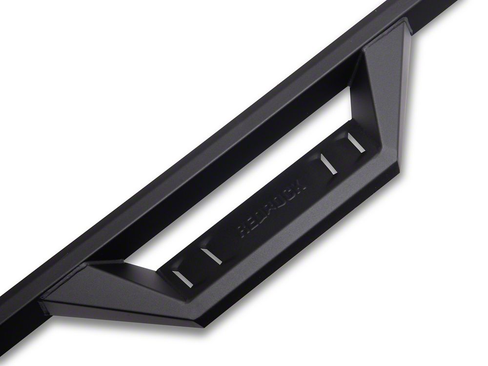 RedRock TC2 Drop Step Running Boards; Textured Black (19-25 Silverado 1500 Crew Cab)