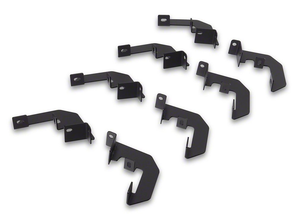 RedRock TC2 Drop Step Running Boards; Textured Black (19-25 Silverado 1500 Crew Cab)