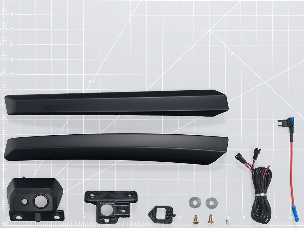 RedRock ZR2 Style Mesh Upper Replacement Grille with Amber Lights; Matte Black (22-26 Silverado 1500, Excluding ZR2)