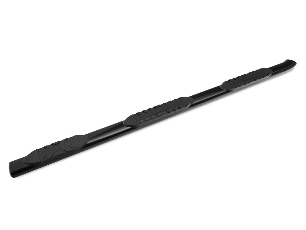 RedRock 5-Inch Oval Bent End Wheel to Wheel Side Step Bars; Black (07-13 Sierra 1500 Extended Cab w/ 6.50-Foot Standard Box, Crew Cab)