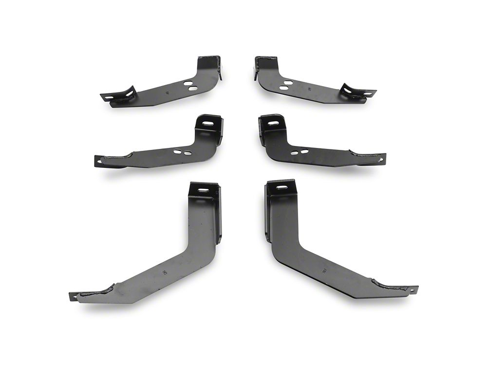 RedRock 5-Inch Oval Bent End Wheel to Wheel Side Step Bars; Black (07-13 Sierra 1500 Extended Cab w/ 6.50-Foot Standard Box, Crew Cab)