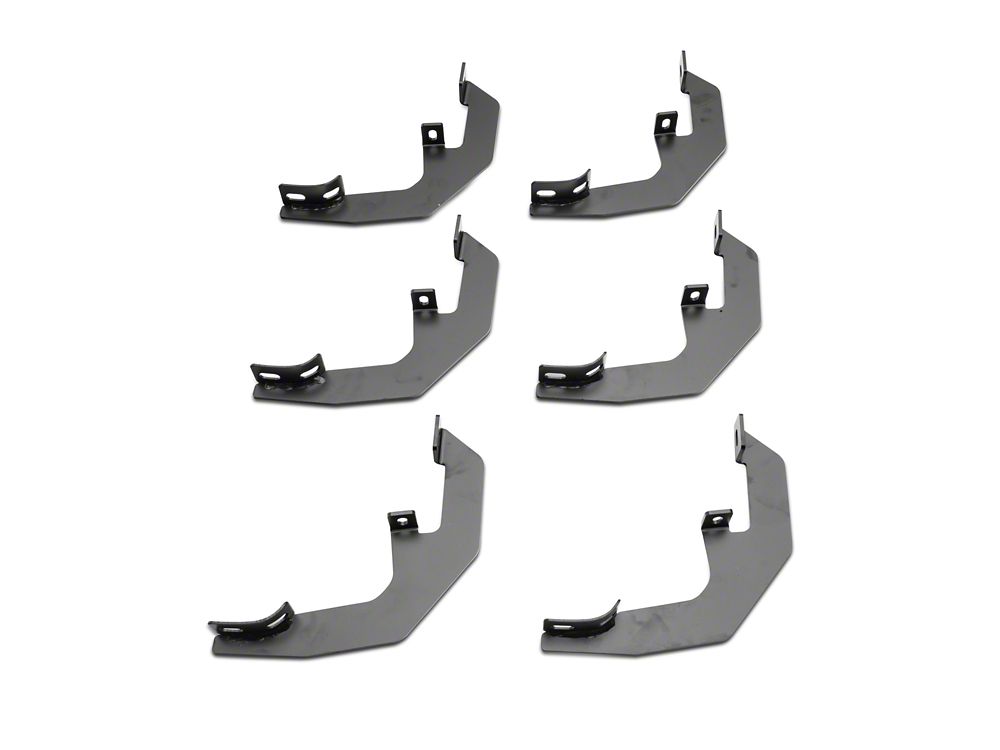 RedRock 4 Inch Oval Straight End Side Step Bars; Stainless Steel (19-22 Sierra 1500 Crew Cab)